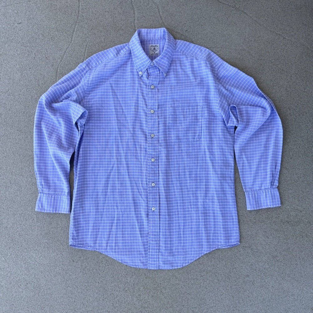 Brooks Brothers - Regent Shirt Mens Medium - Grid Button Down
